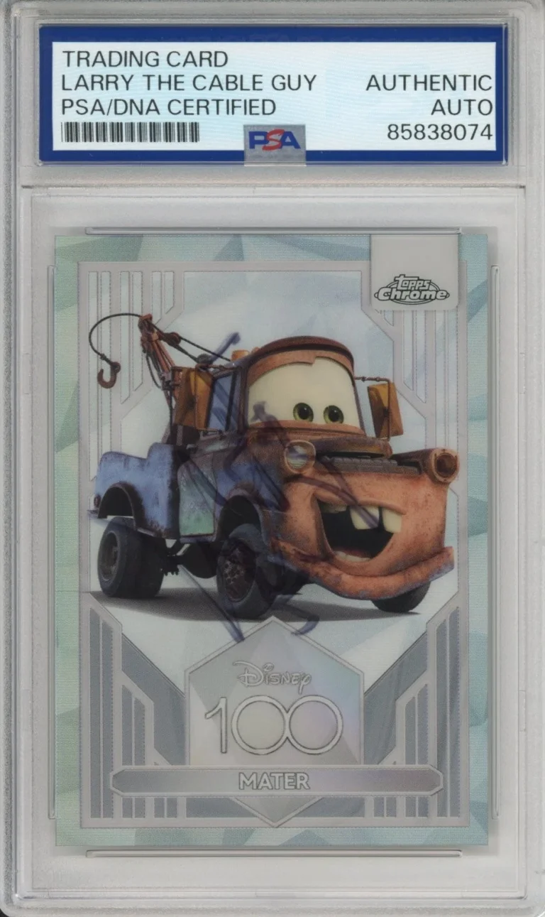 2023 TOPPS CHROME REFRACTOR DISNEY MATER LARRY CABLE GUY PSA DNA COA AUTOGRAPH