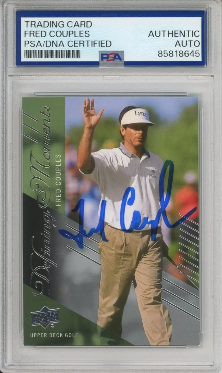2024 UD UPPER DECK GOLF FRED COUPLES SIGNED DEFINING MOMENTS PSA DNA COA AUTO