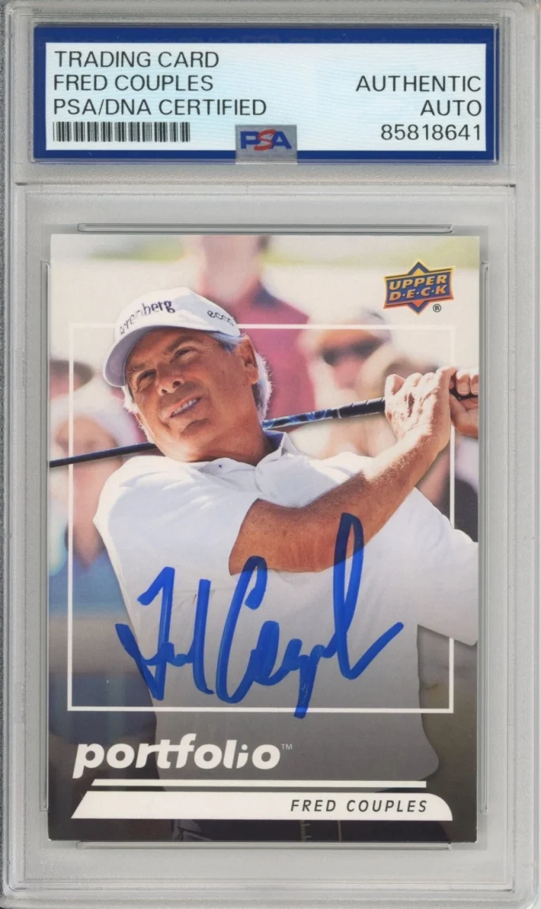 2024 UD UPPER DECK GOLF PORTFOLIO FRED COUPLES SIGNED CARD PSA DNA COA AUTOGRAPH