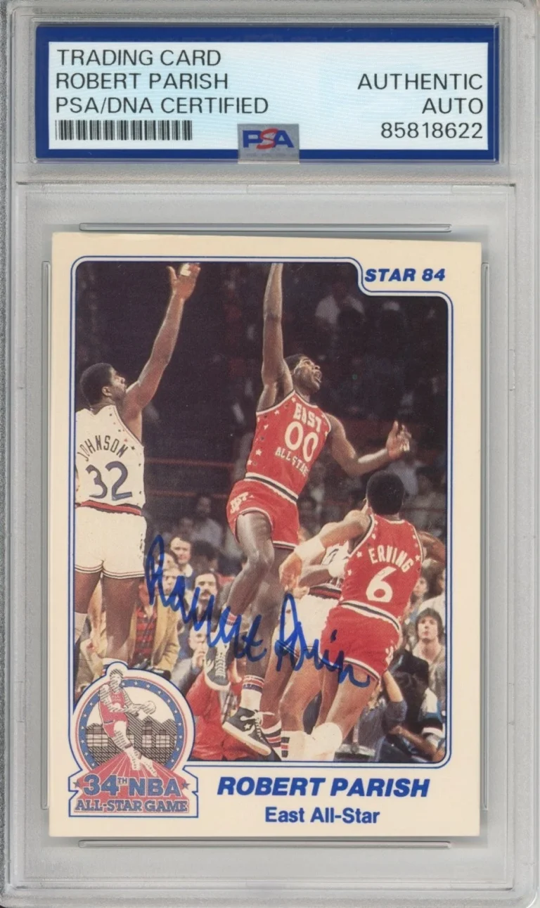 1984 STAR ROBERT PARISH BOSTON CELTICS ALL STAR HOF SIGNED PSA DNA COA AUTOGRAPH