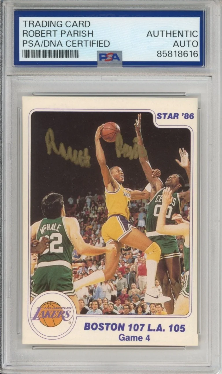 1986 STAR ROBERT PARISH BOSTON CELTICS ALL STAR HOF SIGNED PSA DNA COA AUTOGRAPH