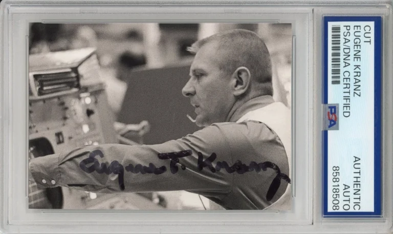 NASA FLIGHT DIRECTOR EUGENE KRANZ SIGNED SPACE PICTURE PSA DNA COA AUTOGRAPH