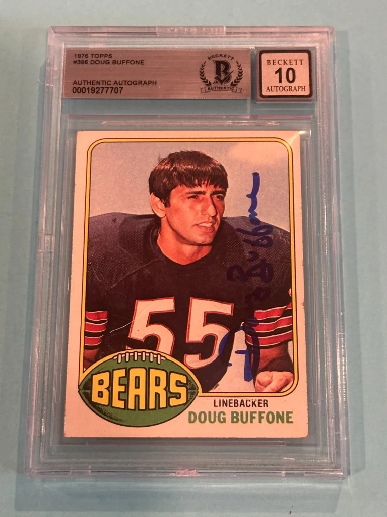 DOUG BUFFONE Signed 1976 TOPPS Card #396 Beckett BAS AUTO 10