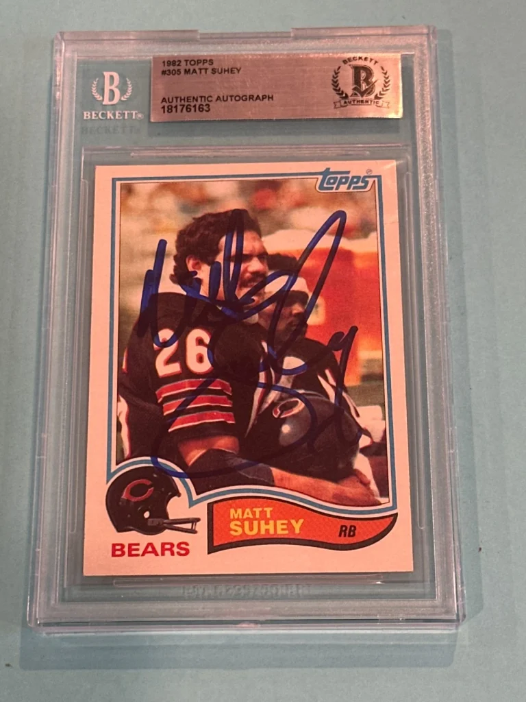 MATT SUHEY Signed 1982 TOPPS ROOKIE Card #305 Beckett BAS