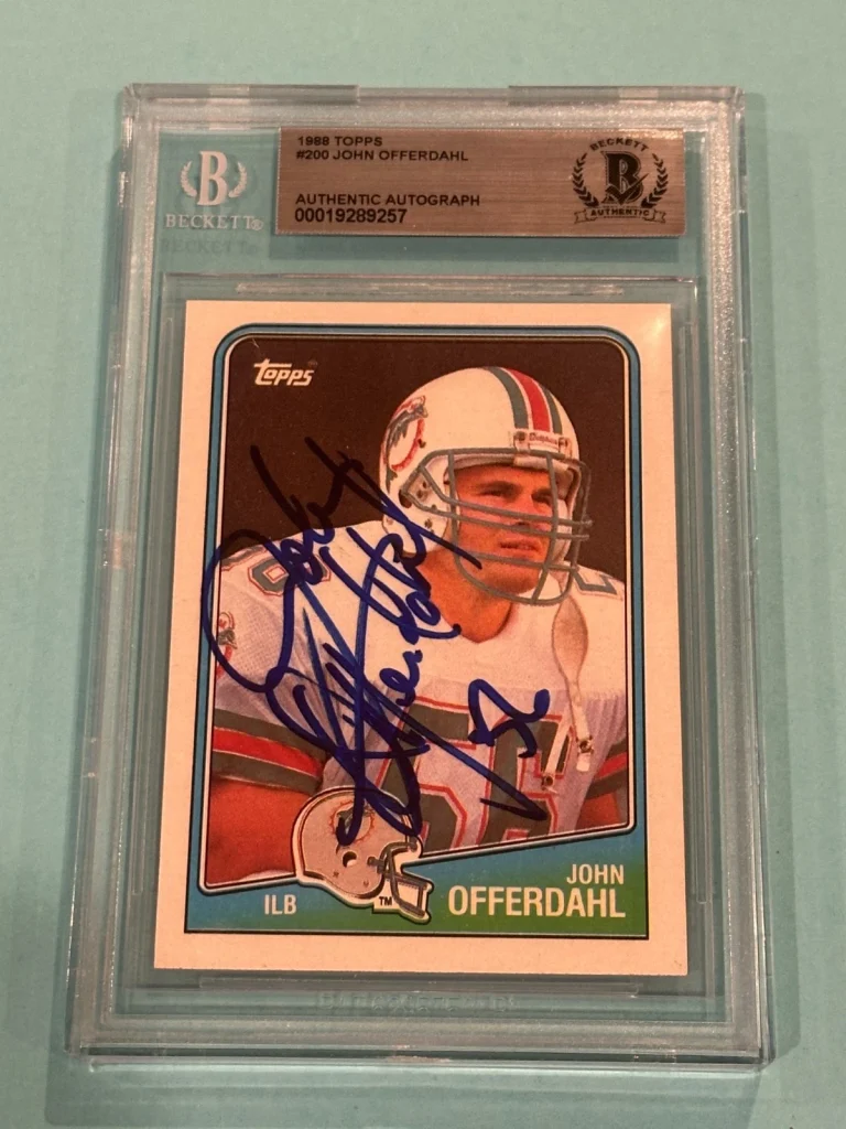 JOHN OFFERDAHL Signed 1988 TOPPS Card #200 Beckett BAS
