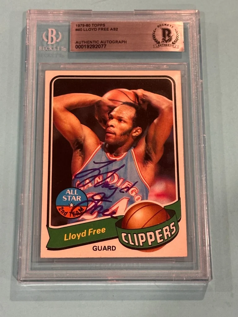 LLOYD FREE Signed 1979-80 TOPPS Card #40 Beckett BAS