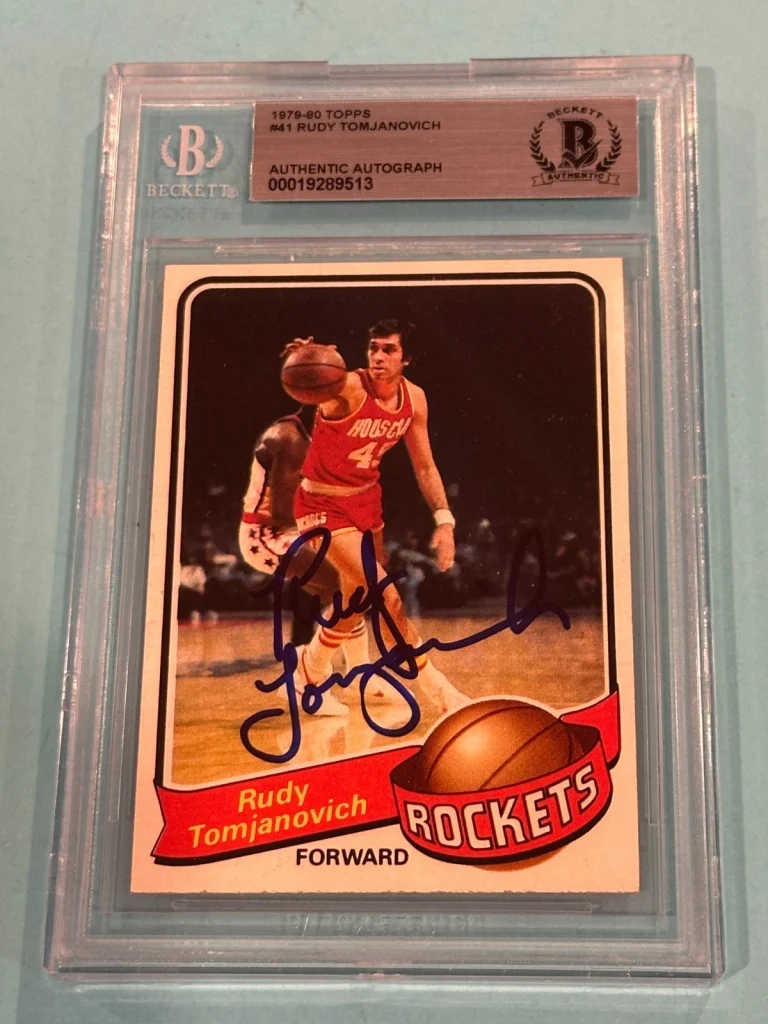 RUDY TOMJANOVICH Signed 1979-80 TOPPS Card #41 Beckett Authenticated BAS