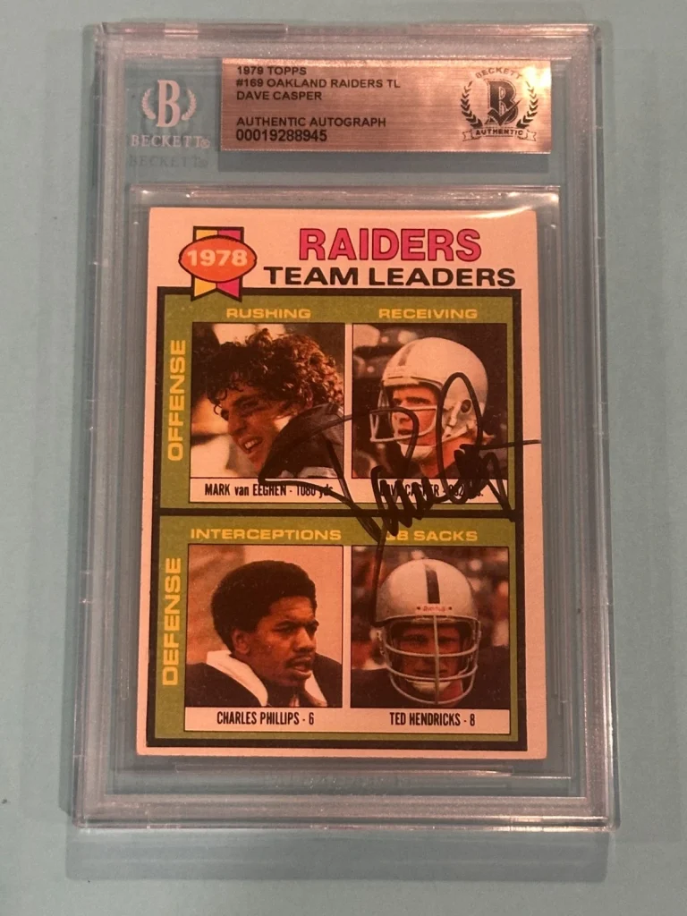 DAVE CASPER Signed 1979 TOPPS Card #169 Beckett BAS