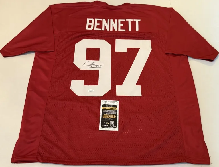 Cornelius Bennett Alabama Crimson Tide signed Custom jersey autographed JSA