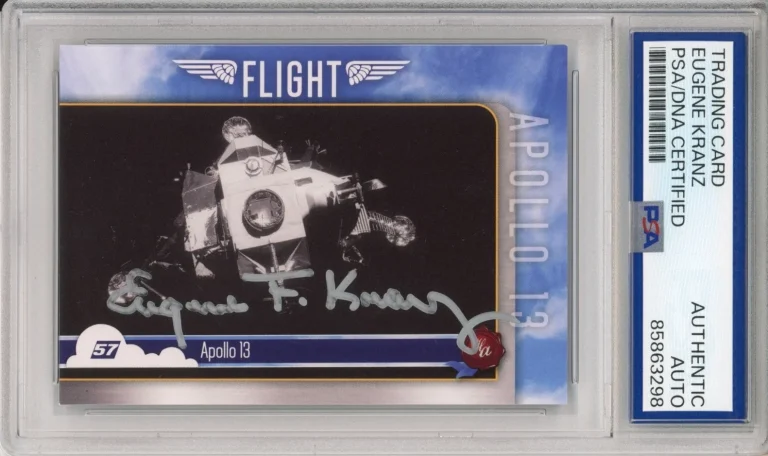 2023 HISTORIC CARD FLIGHT EUGENE KRANZ SIGNED PSA DNA COA AUTOGRAPH APOLLO 13