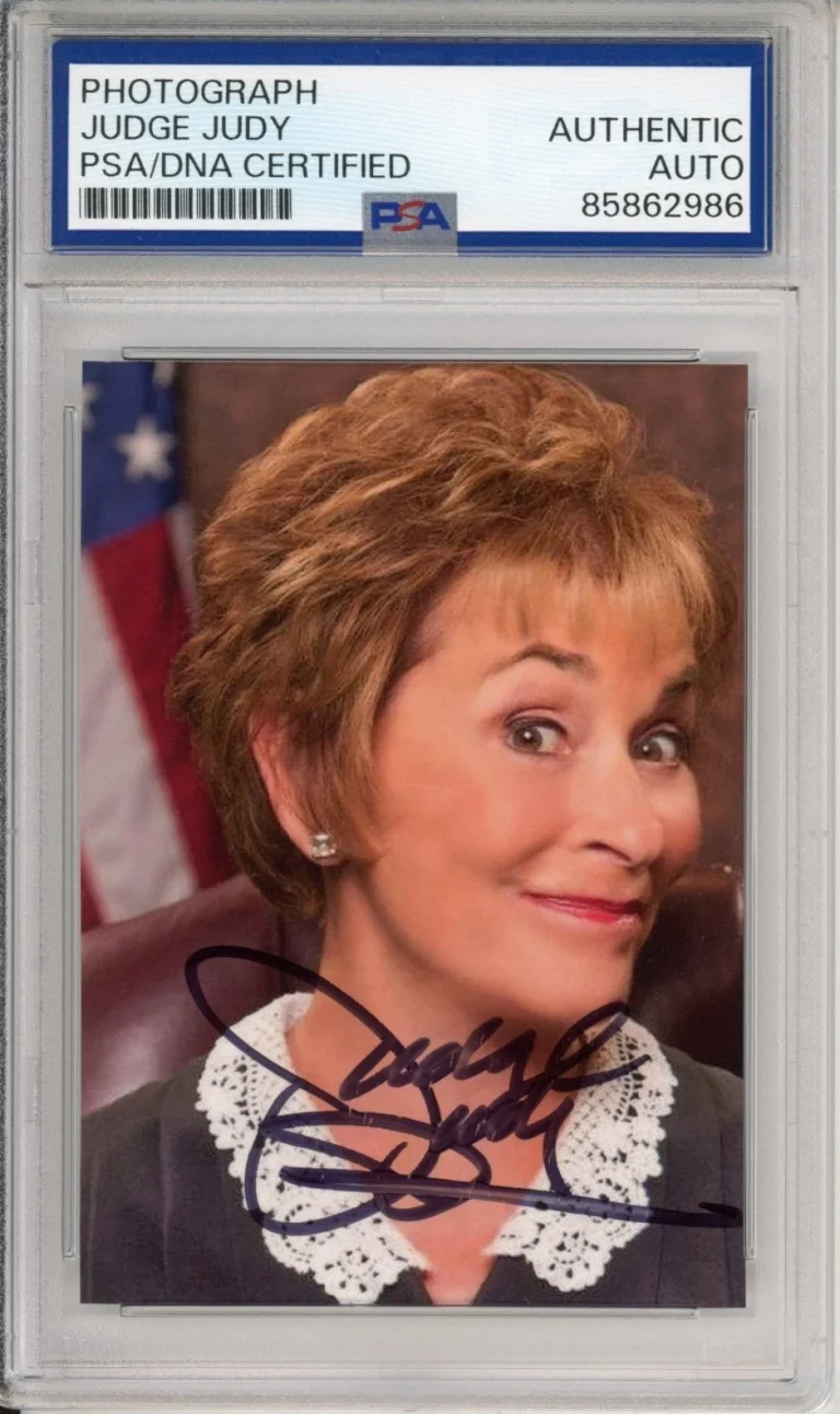 JUDGE JUDY SHEINDLIN SIGNED TV SHOW PHOTOGRAPH PSA DNA COA CERTIFIED AUTOGRAPH