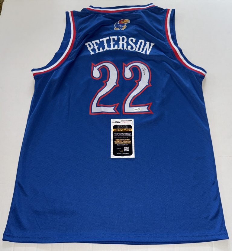 Darryn Peterson signed Kansas Jayhawks jersey autographed JSA