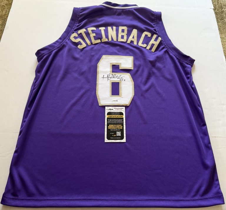 Hannes Steinbach Washington Huskies signed Custom jersey autographed JSA