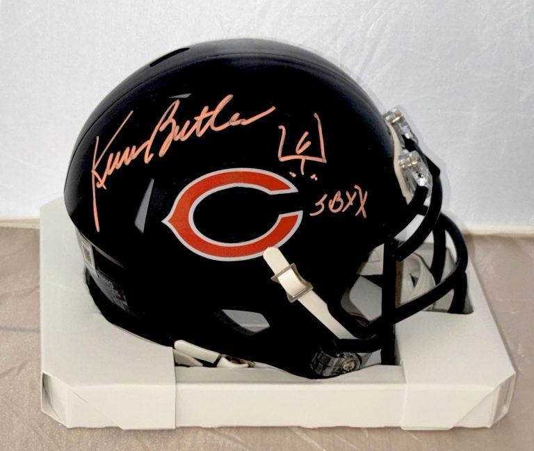Kevin Butler signed Chicago Bears mini helmet autographed Beckett Witnessed