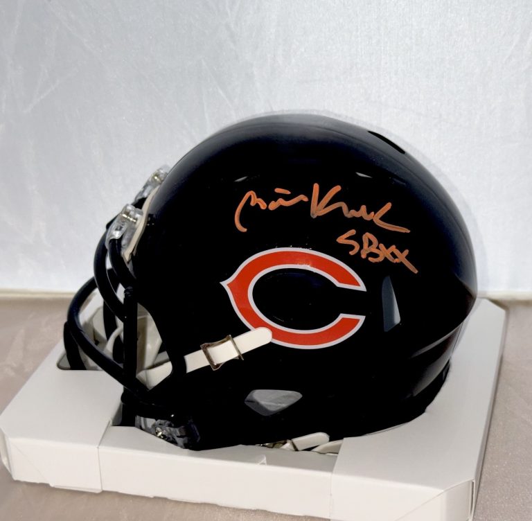 Mitch Krenk signed Chicago Bears mini helmet autographed Beckett Witnessed