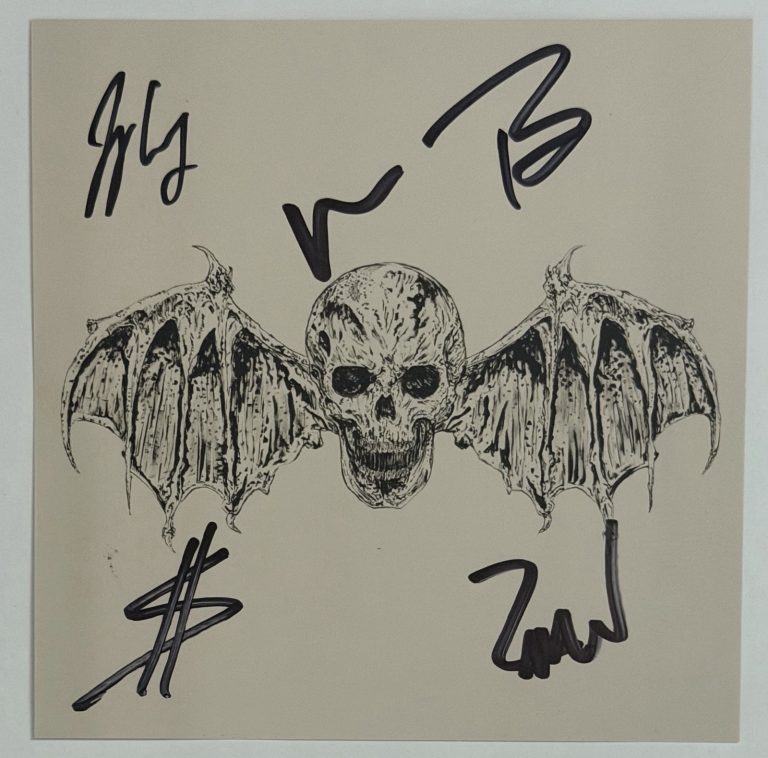 BAND SIGNED Avenged Sevenfold Life Is Dream Album Card & CD Beckett BAS COA AUTO