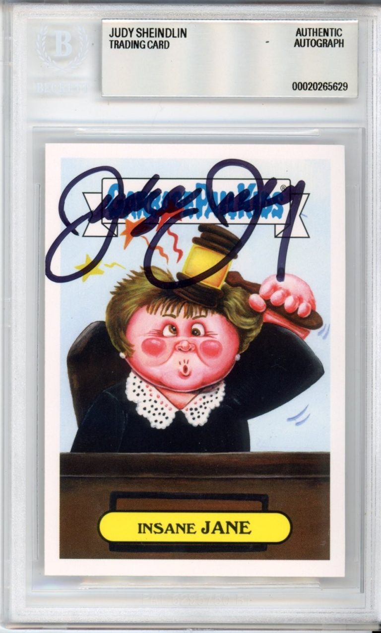 2016 Topps Garbage Pail Kids GPK Insane Jane Judge Judy SIGNED Beckett BAS COA
