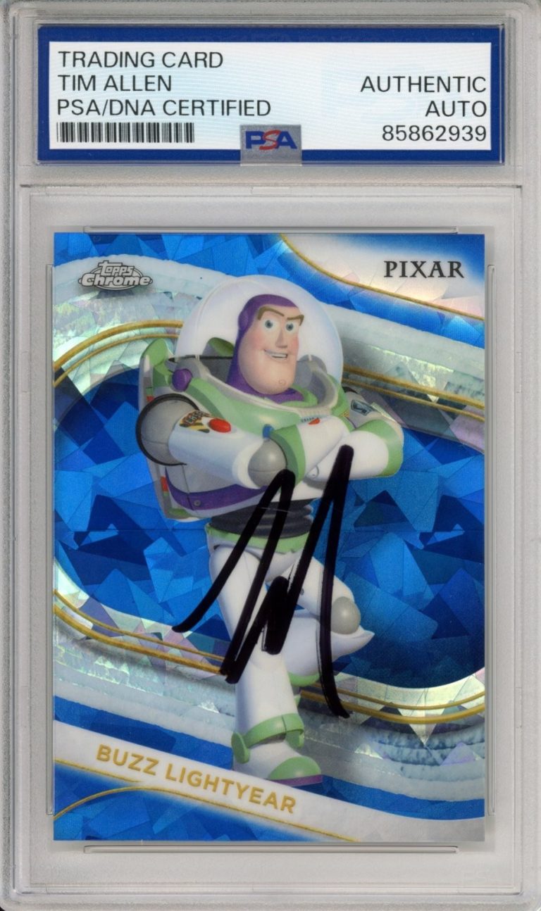 2025 TOPPS CHROME DISNEY SAPPHIRE BUZZ SIGNED TOY STORY TIM ALLEN PSA DNA AUTO