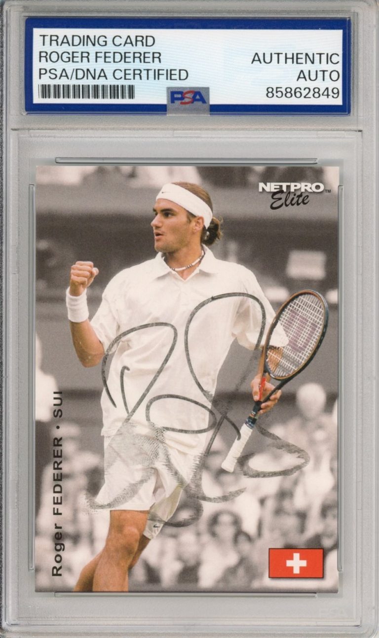 2003 NETPRO ELITE ROGER FEDERER SIGNED ROOKIE CARD PSA DNA AUTOGRAPH RC *SMEAR*
