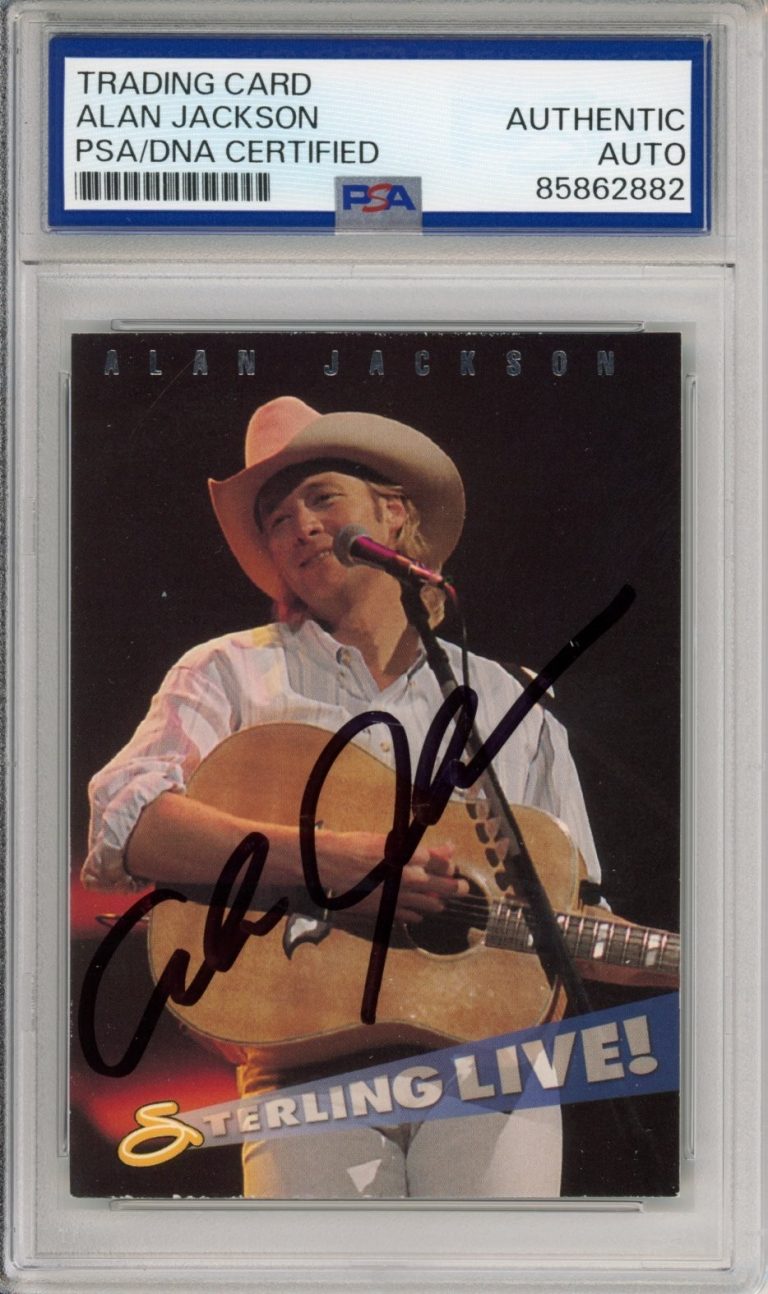 1993 Sterling Live Music Alan Jackson SIGNED AUTOGRAPH PSA DNA COA Authentic