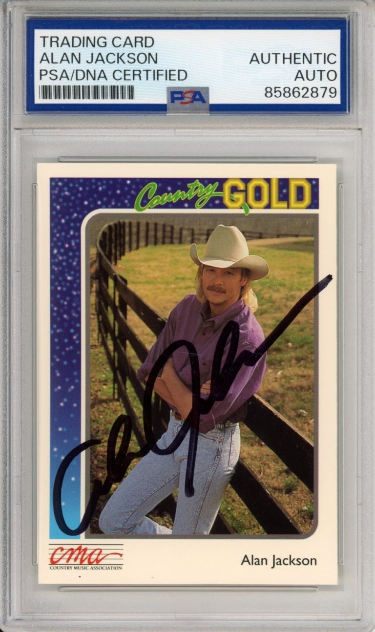 1992 Country Music Gold Card Alan Jackson SIGNED AUTOGRAPH PSA DNA COA Authentic