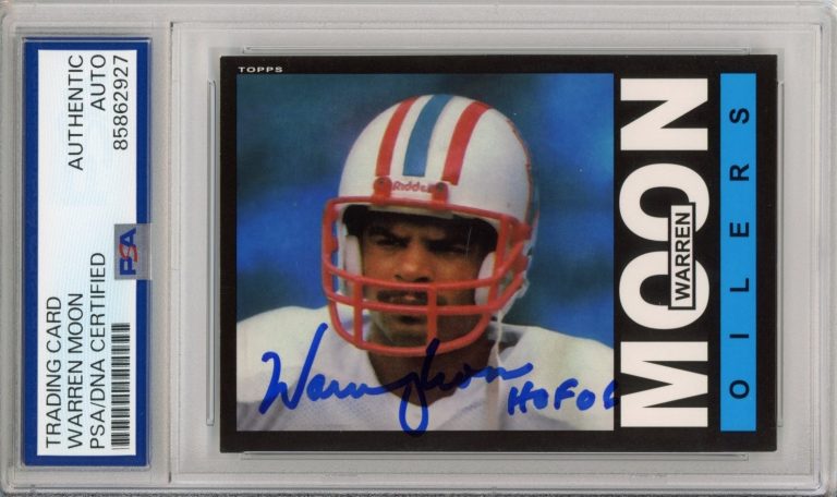 2012 TOPPS ARCHIVES 1985 TOPPS WARREN MOON SIGNED PSA DNA COA AUTOGRAPH HOF