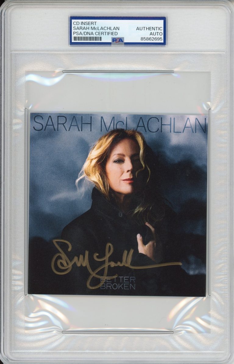 Sarah McLachlan SIGNED Better Broken CD Cover Art Card Autograph PSA DNA COA