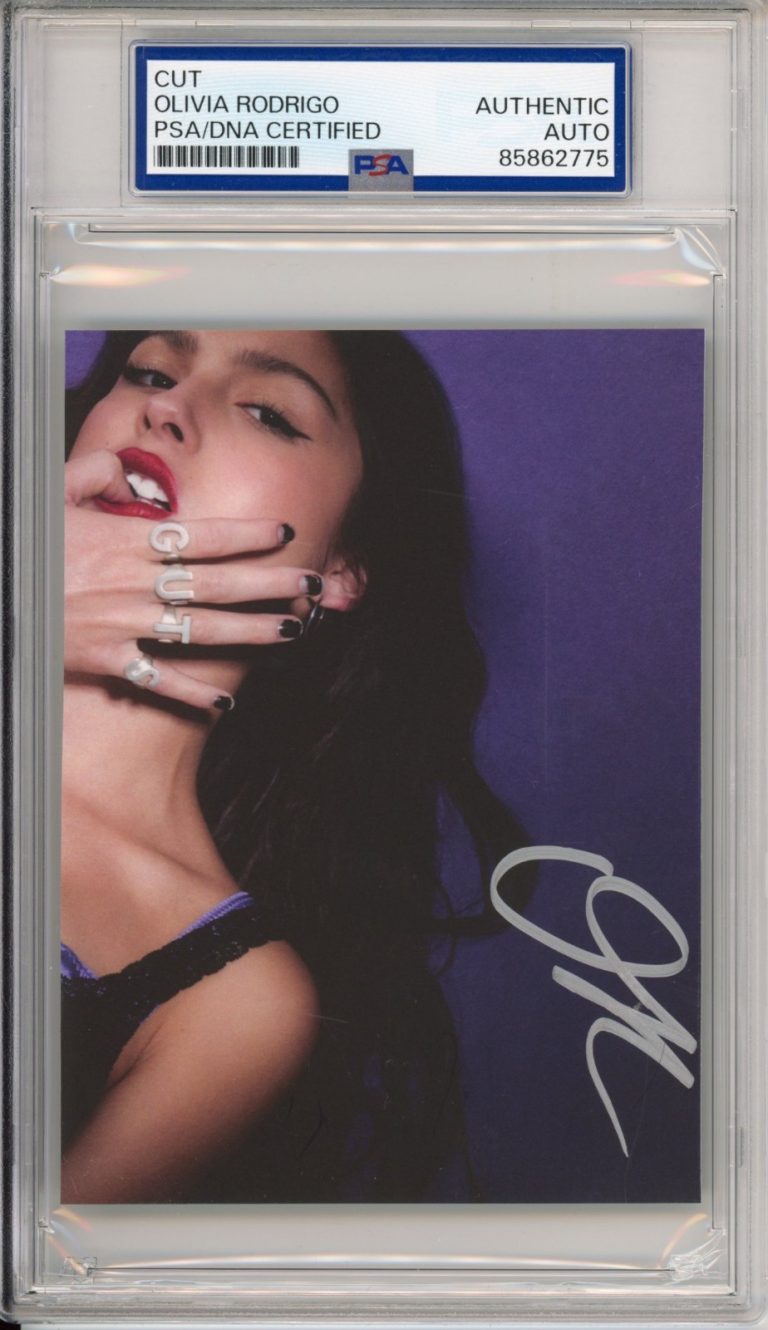 Olivia Rodrigo SIGNED GUTS ALBUM COVER CARD Autograph PSA DNA Certified COA