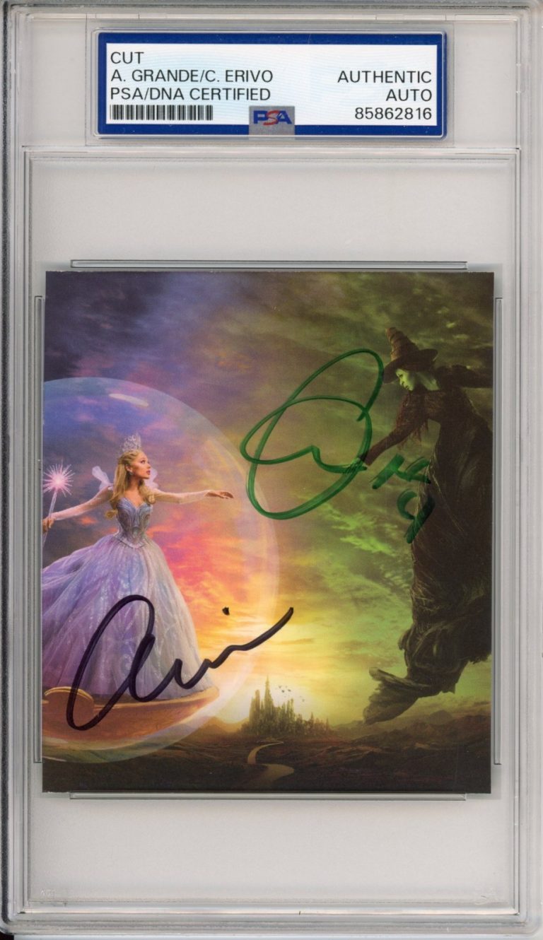 Wicked for Good SIGNED Ariana Grande & Cynthia Erivo Card PSA DNA COA AUTOGRAPH