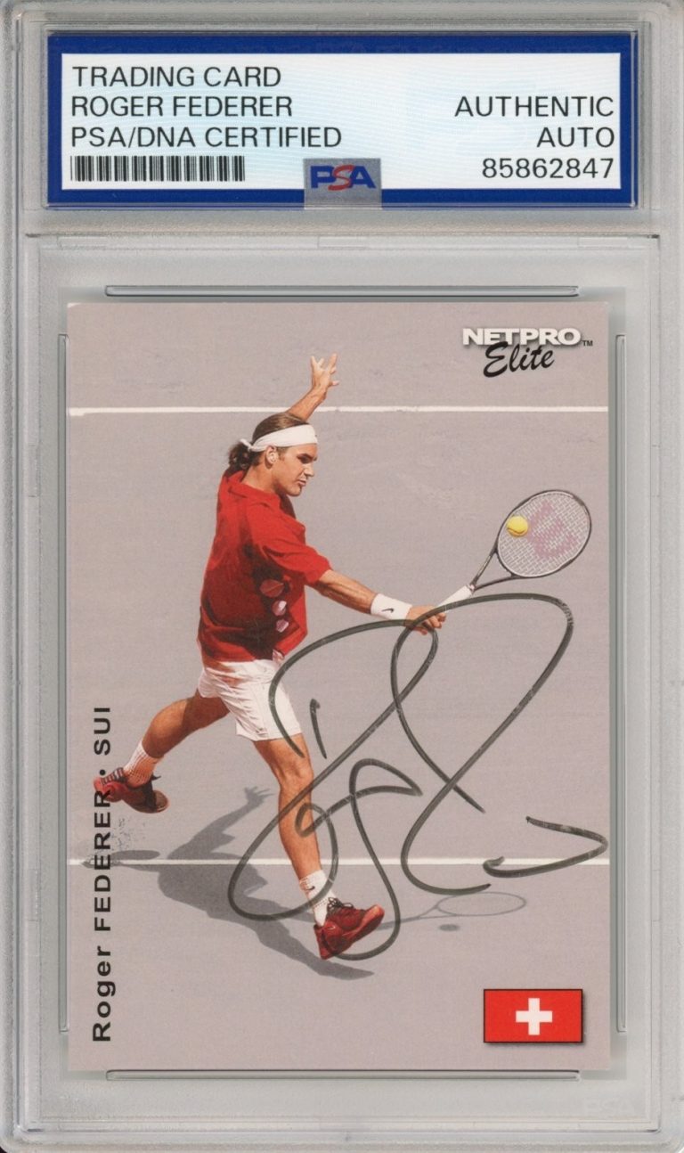 2003 NETPRO ELITE EVENT ROGER FEDERER SIGNED ROOKIE PSA DNA COA AUTOGRAPH AUTO