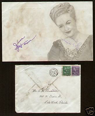 June Haver Vintage signed autographed Film Actress FC