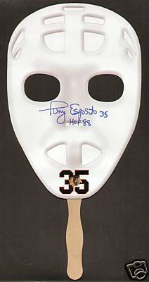Tony Esposito signed autograph Paper Goalie Mask Hawks