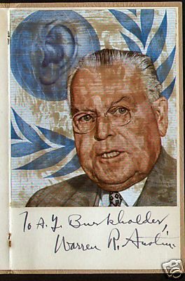 Warren Austin signed autographed United Nations  FC
