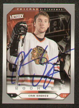 Cam Barker signed autographed Upper Deck Blackhawks