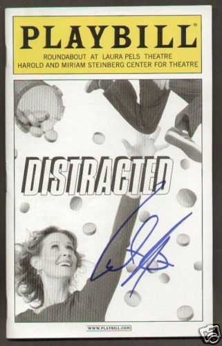 Cynthia Nixon signed autographed Distracted PLAYBILL