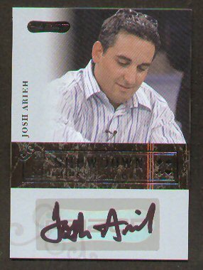 Josh Arieh signed autographed RAZOR Poker Card A-2