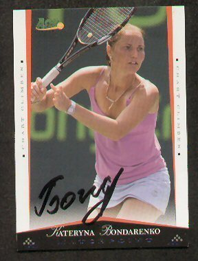 Kateryna Bondarenko auto signed 2008 ACE Authentic Card