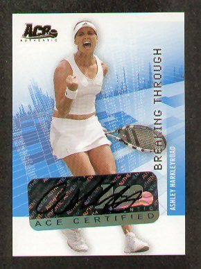 Ashley Harkleyroad signed 2007 ACE Authentic Tennis