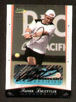 Rainer Schuettler signed auto 2008 ACE Matchpoint Card