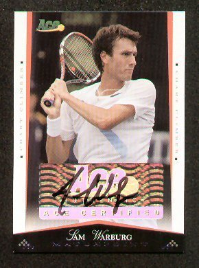 Sam Warburg signed auto 2008 ACE Matchpoint Tennis Card