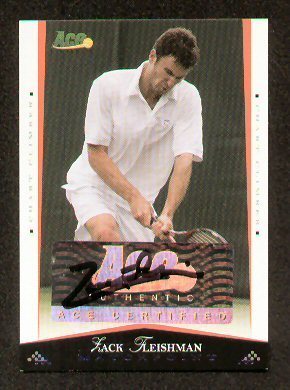 Zack Fleishman signed auto 2008 ACE Matchpoint Card