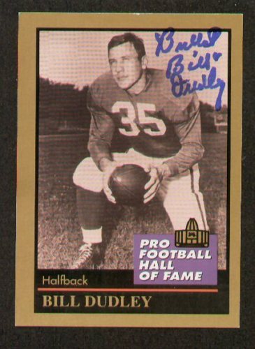 Bill Dudley signed Pro Football Hall of Fame Card