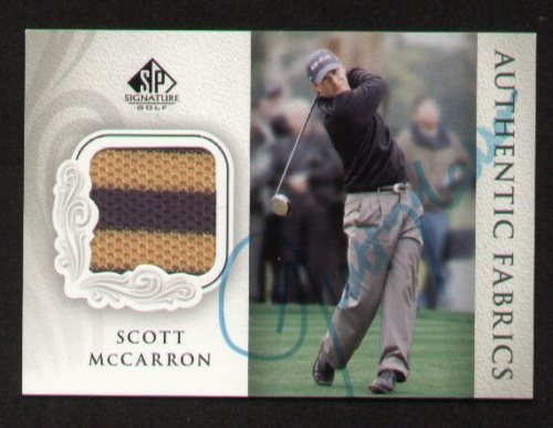 Scott McCarron signed autograph Upper Deck Fabric card