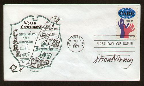 Soren Noring signed auto FDC Stamp Designer / Artist