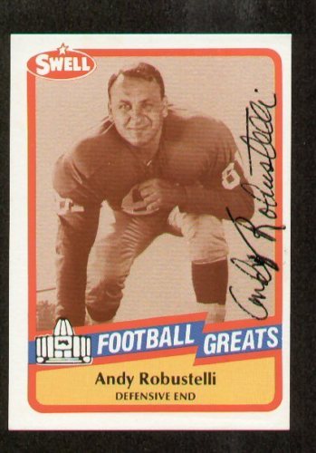 Andy Robustelli signed auto 1989 Swell Football HOF