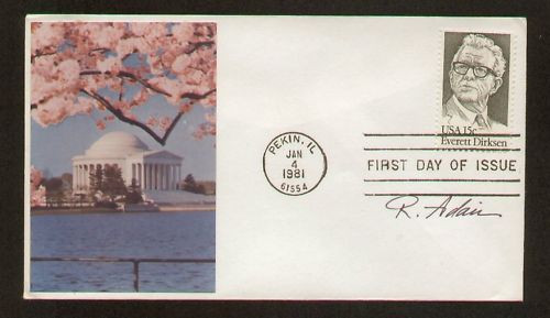 Ron Adair signed auto FDC Stamp Designer / Artist