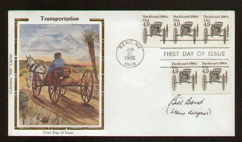 Bill Bond signed auto FDC Stamp Designer / Artist
