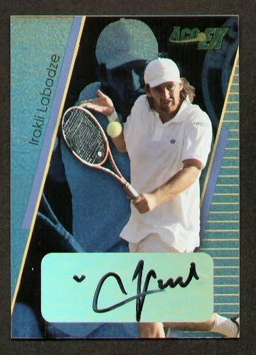 Irakli Labadze signed auto 2011 Ace EX Tennis 19/99
