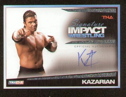 Kazarian signed autograph auto 2011 TRISTAR Signature Impact Wrestling 80/99
