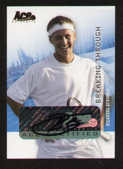 Ricardas Berankis signed autograph auto 2007 Ace Authentic Breaking Through card